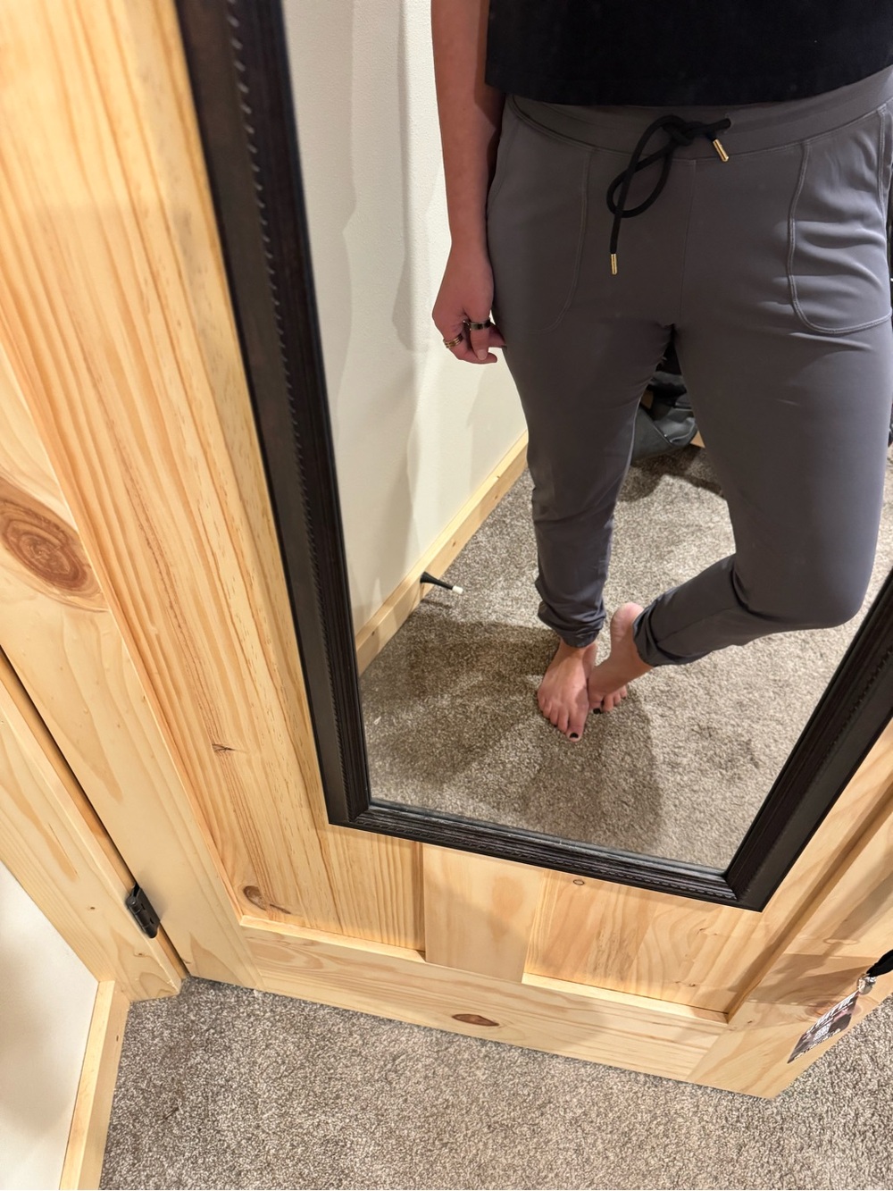 ZYIA Women’s Gray Joggers with Drawstring Waist and side zipper by ankles NWOT
